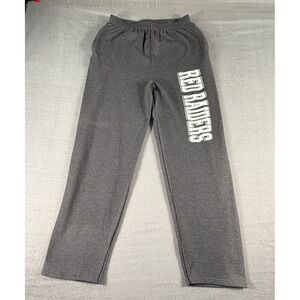 Hanes Red Raiders Gray Sweatpants Unisex Athletic Joggers Cozy Lounge Large‎